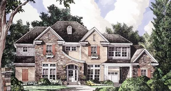 image of french country house plan 8373